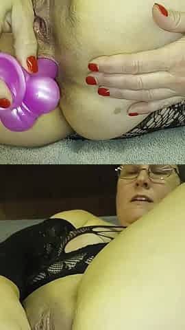 Sexy MILF Teacher Taking 5 Dildos
