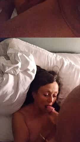 POV of Mature Cum Lover Candi Annie Wakes to Mouthful of Cum