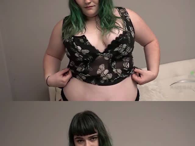 Amateur chubby chick Cece plays with hairy armpits