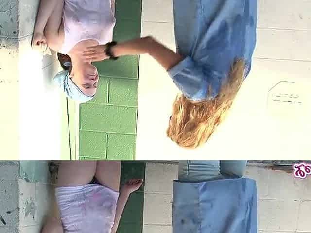 Ariel Stonem and Daisy Layne Lesbo Garage Sex After Car Wash