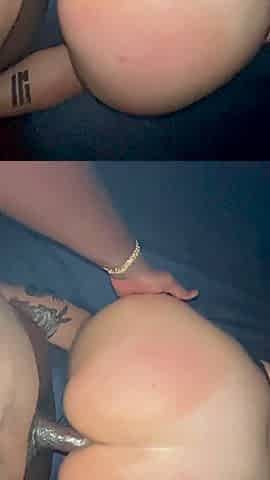 Making My Cheeks Bounce on His Big Black Cock