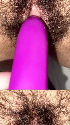 Close up pussy toy and finger