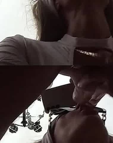 MILF Gives a Quick Blowjob with a Cum Explosion in Her Mouth