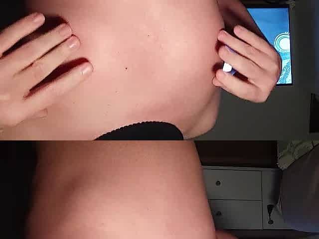 Brawny man plays with nipps and a vibrating booty-plug