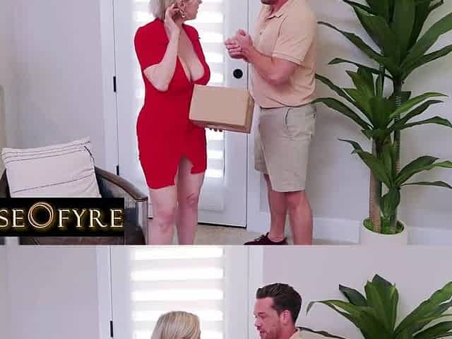 HOUSEOFYRE- Dee Williams Cheats with the Delivery Hunk in Ding Knob
