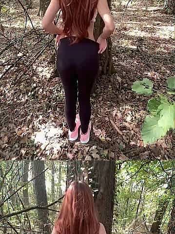 MissRedStar Getting In nature's garb in Public! ????????