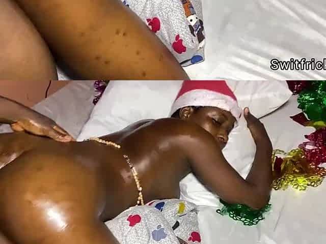 Enjoyable holiday free bang with Black stepsister