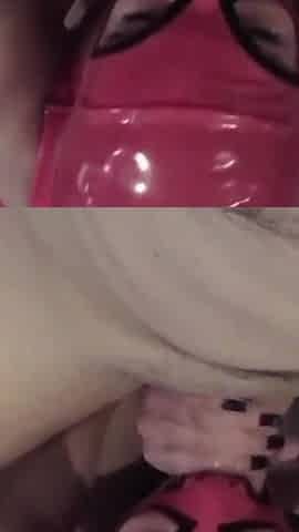 MILF Blowjob Full of Spit POV with Cum in Mouth