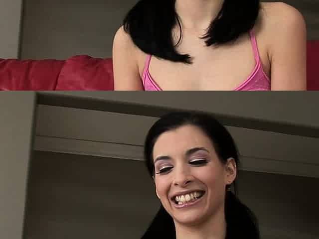 british brunette skinny teen make her first time sex casting