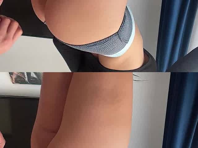 ejaculation on hot butt,with sexy fitness beauty