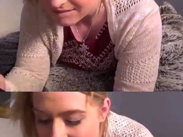 Blonde Amateur's Webcam Blowjob