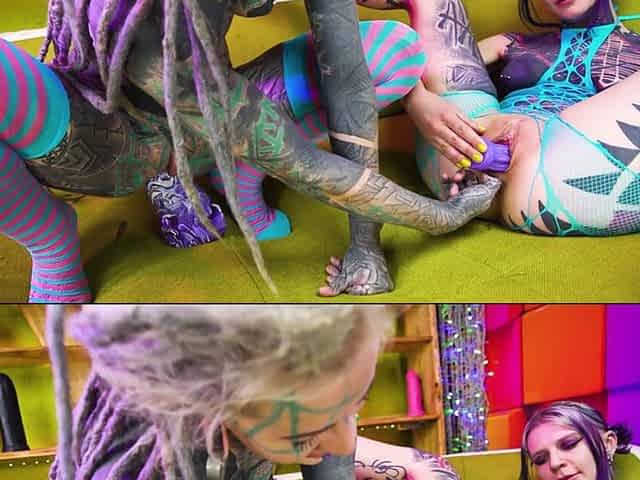 two Inked Harlots Go Unfathomable Gapes, Toys & Real Climax