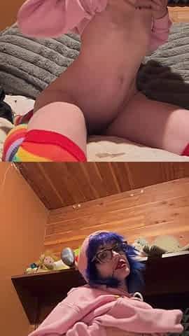 making myself cum in my kirby outfit
