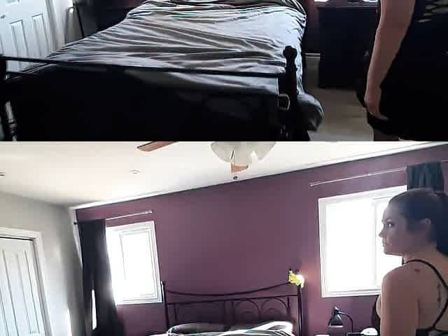 Wife cums home with creampie cuck cleans up