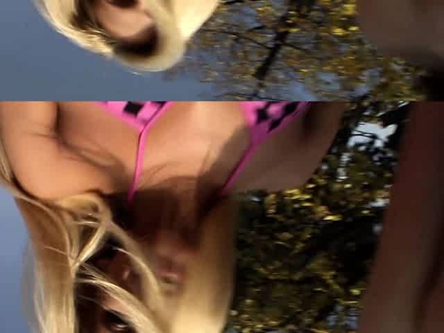 Blonde euro babe licked and fingered in stockings