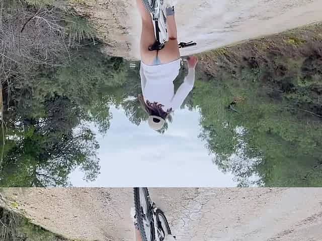 Riding Dildo on Bike+pee