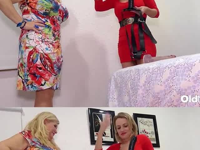 OldNanny - Curvy Blond mother I'd like to fuck Dominates Hawt Golden-haired With Ding-dong