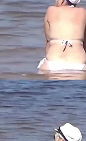 Nimble Mature Stepmommy Has Fun with Young Guys on the Beach 2