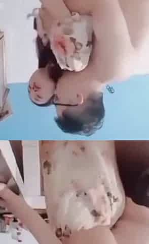Asian Wife Pounded From Behind While Doing Dishes