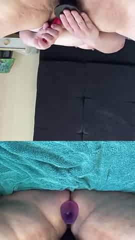Bbwbootyful ridding my 12inch dildo solo double penetration