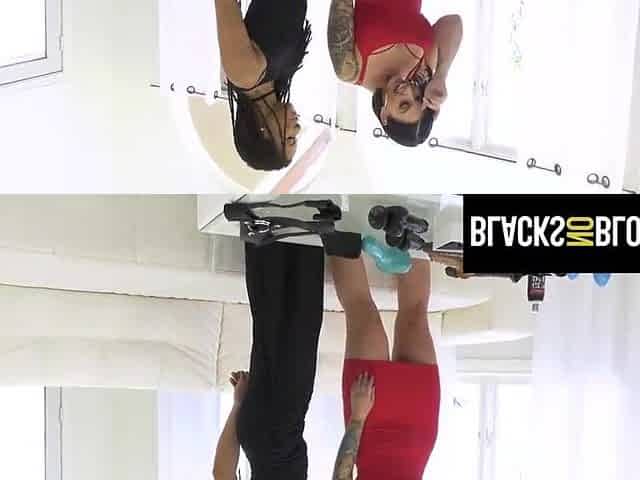 Interracial Lesbo Booty Play & Ding-dong Screwing