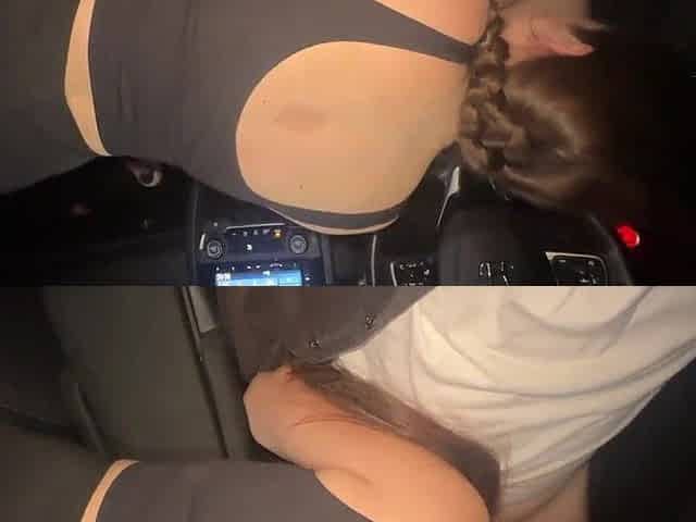 neighbour secretly sucks off in the car