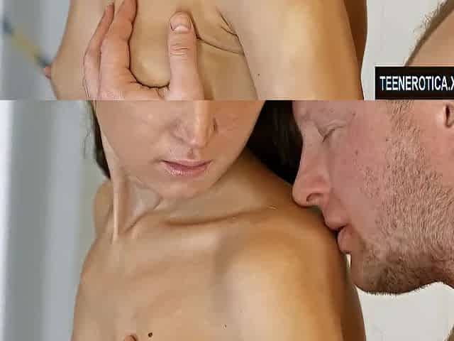 teen Angie Moon washroom anal