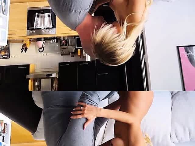 Skinny blonde 38kg Fitness Teen Nina Creamy Fuck German
