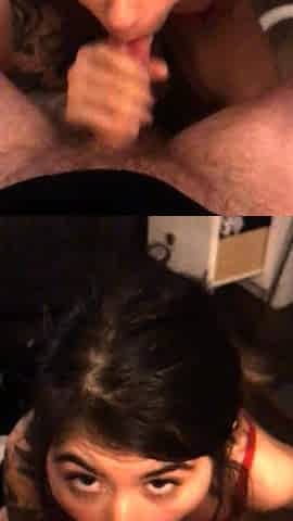 Cute brunette young hookup amateur teen blowjob