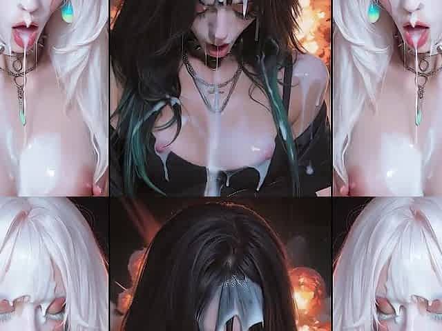 Manga characters get their faces thoroughly overspread in cum.