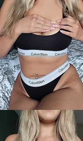 Blonde babe with a big ass and boobs masturbates