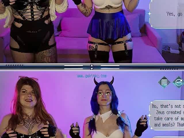 Control those two beauties in a movie scene game - anime IRL Nutaku amateur french hirsute ecosplay hentai