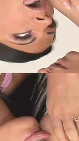 Two beautiful teen play with each other