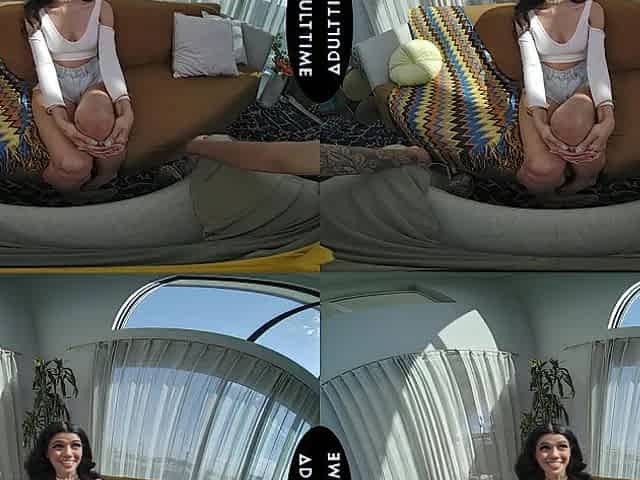 UP CLOSE VR - Wild Small Brunette hair Harley Haze KNOWS How To Ride A Penis POV