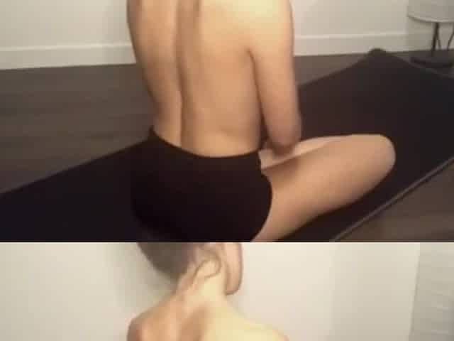 Small Fit Teen In nature's garb Sexy Yoga Stretching