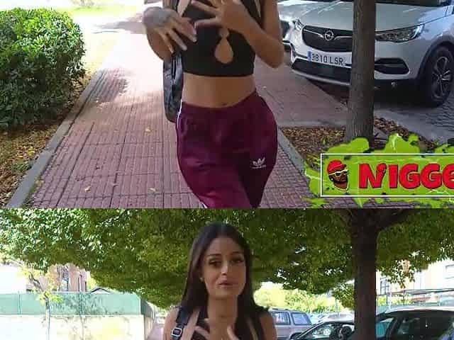 Thin cute latin babe yearns for a chunky ebony weenie. Breiny Zoe is interracialed on Nigged