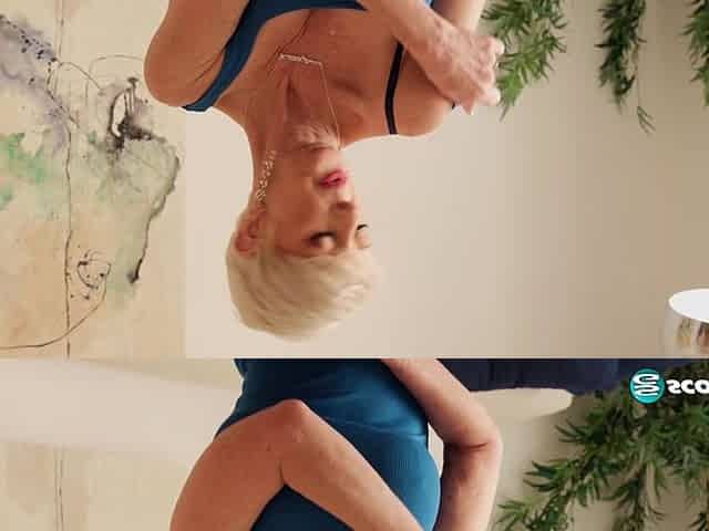 Big tits, long legs, a tiny waist and a fine pussy. 60-year-old Foxxxy wants you to enjoy yourself with her