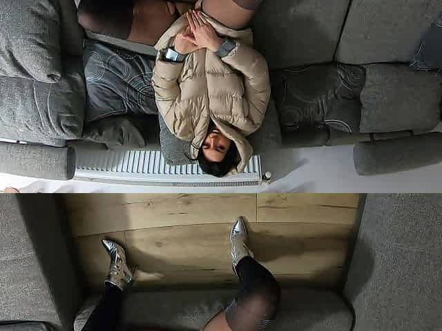 Ripped Hosiery Fuels Wild Cum Shots