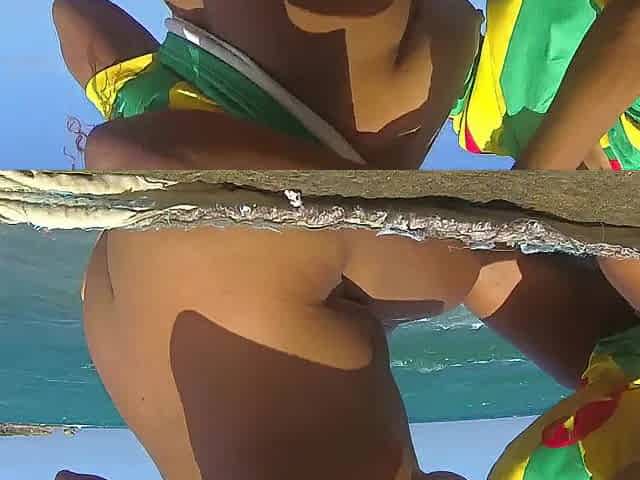 Porsha Carrera and I've vagina licking enjoyment on the beach