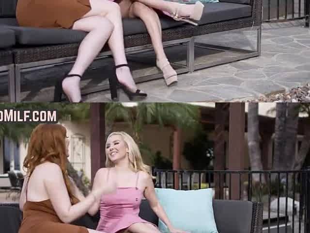 Nympho MILFS with big juggs enjoy threesome sex pussybanging