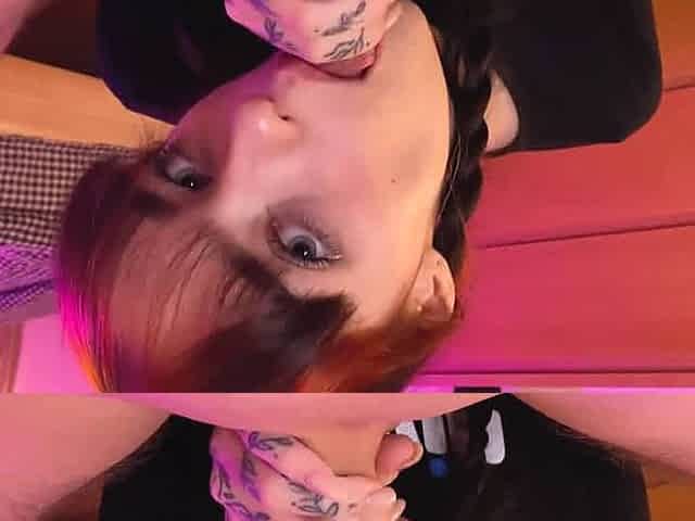 Spunked on stepsister's throat for best XXX blowjob!