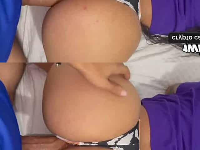 Stiff jizz-shotgun and phat donk poking from behind - XXX!