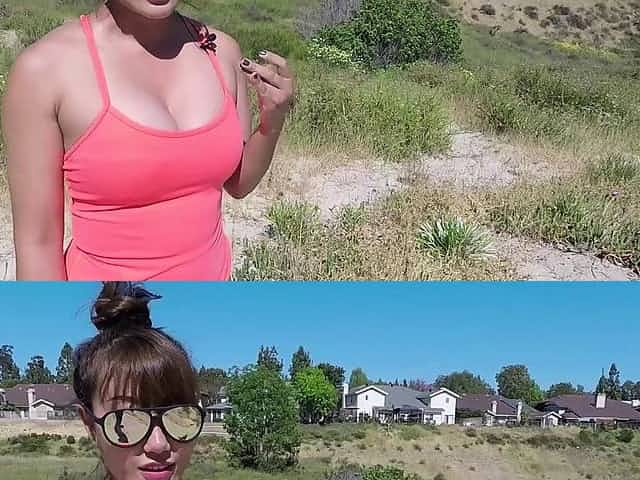 Asian MILF Tiffany Rain is showered in cum after her hike