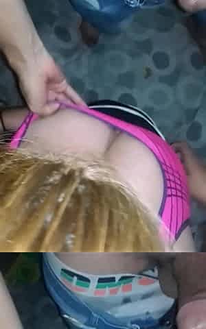 POV Blonde Sucks Me off and We Fuck Doggy Style