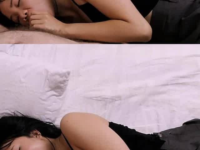 POV - Your big dick goes hard in her tiny mouth - Cute