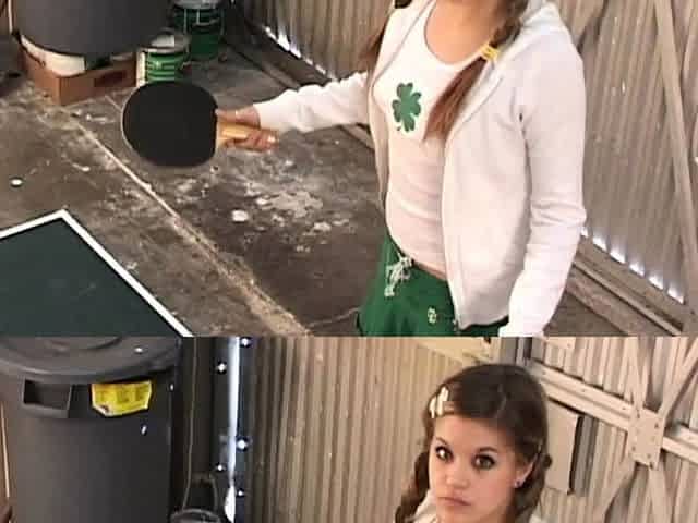 Table tennis teen cutie goes solo