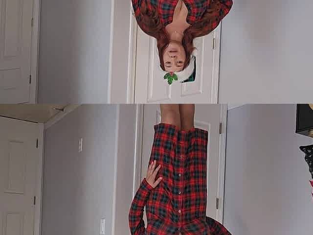 Size Queen Step-mom Takes Advantage of Step-sons Boner on Xmas
