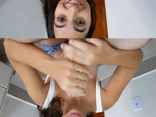 Brazilian girl BG Making brothers small dick grow