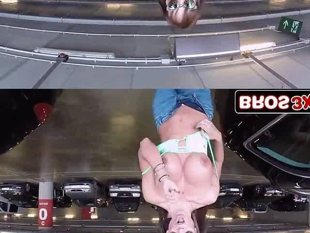 Parking Lot Pounding: Her Large Butt Takes It All in Public
