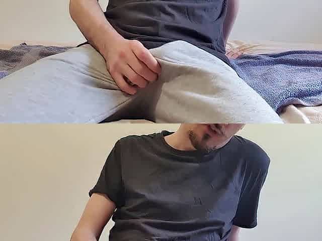 Tractable hunk screws a fleshlight with lots of groans, whimpers, sloppy sounds and clothe teasing